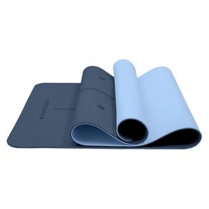 MAXYOGA® MaxDirect Esterilla Yoga con Sistema de Alineación y Marcados. Colchoneta Yoga Mat Antideslizante y Ligera de Material Ecológico TPE. Tamaño Ideal 183cm x 61cm x 6mm.